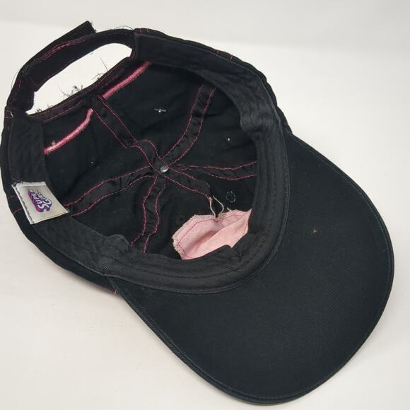 Super Girl Strapback Baseball Cap Black One Size Adjustable Embroidered Logo - Picture 7 of 10